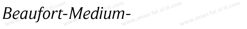 Beaufort-Medium字体转换