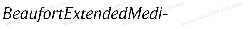 BeaufortExtendedMedi字体转换