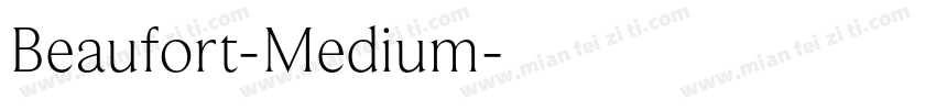 Beaufort-Medium字体转换