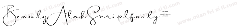 BeautyAtokScriptfaily3字体转换