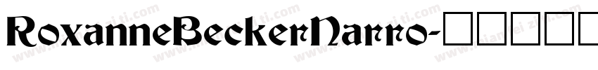 RoxanneBeckerNarro字体转换