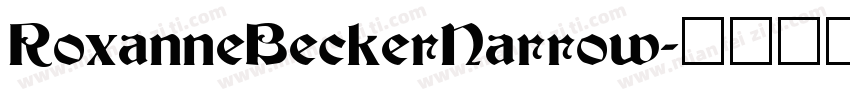 RoxanneBeckerNarrow字体转换