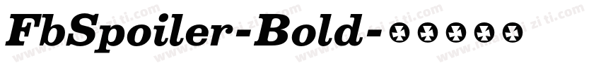 FbSpoiler-Bold字体转换