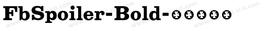 FbSpoiler-Bold字体转换