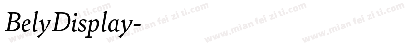 BelyDisplay字体转换