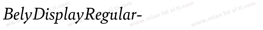 BelyDisplayRegular字体转换