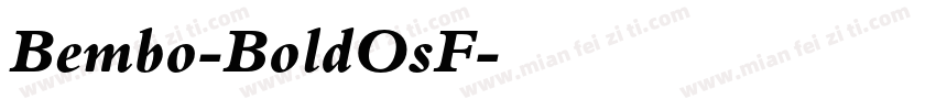 Bembo-BoldOsF字体转换