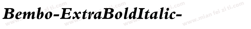 Bembo-ExtraBoldItalic字体转换