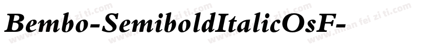 Bembo-SemiboldItalicOsF字体转换
