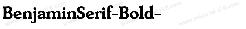 BenjaminSerif-Bold字体转换