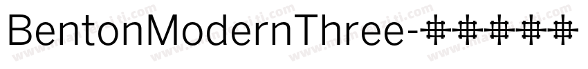 BentonModernThree字体转换