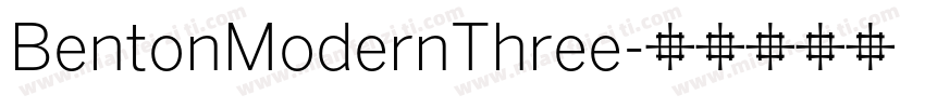 BentonModernThree字体转换