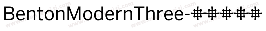 BentonModernThree字体转换