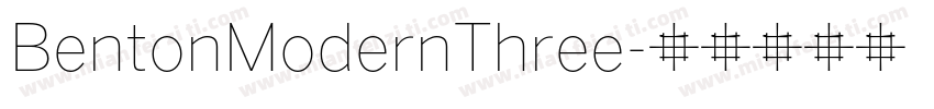 BentonModernThree字体转换