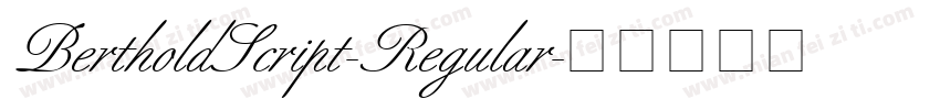BertholdScript-Regular字体转换