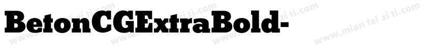 BetonCGExtraBold字体转换