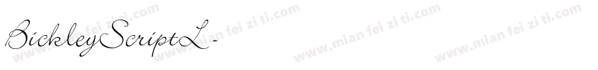 BickleyScriptL字体转换