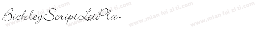 BickleyScriptLetPla字体转换