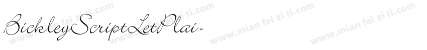 BickleyScriptLetPlai字体转换