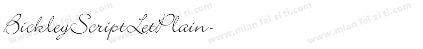 BickleyScriptLetPlain字体转换