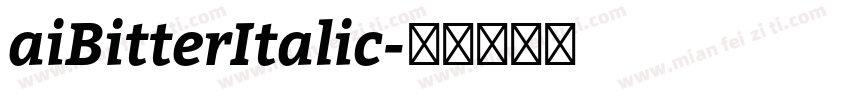 aiBitterItalic字体转换