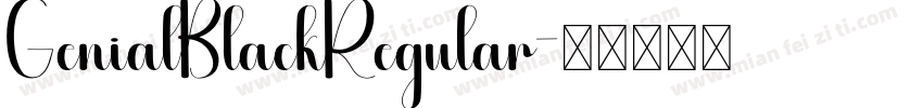 GenialBlackRegular字体转换