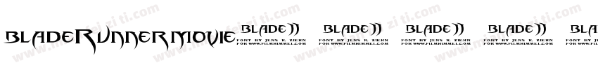 bladeRunnermovie字体转换