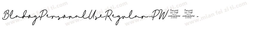 BladogPersonalUseRegular-PW77字体转换