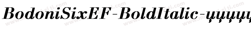BodoniSixEF-BoldItalic字体转换