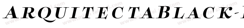 ArquitectaBlack-Ital字体转换