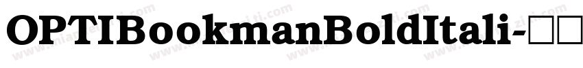 OPTIBookmanBoldItali字体转换