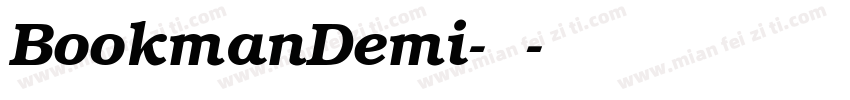 BookmanDemi-常规字体转换