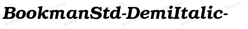 BookmanStd-DemiItalic字体转换