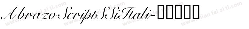 AbrazoScriptSSiItali字体转换