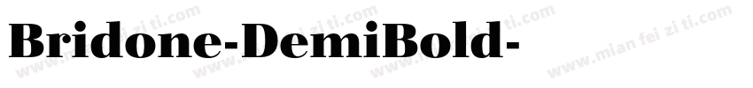 Bridone-DemiBold字体转换