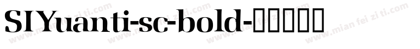 SIYuanti-sc-bold字体转换