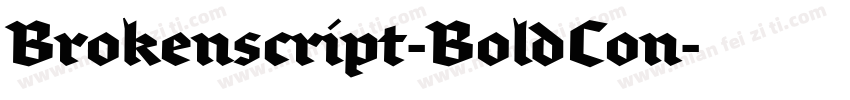 Brokenscript-BoldCon字体转换