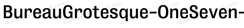 BureauGrotesque-OneSeven字体转换