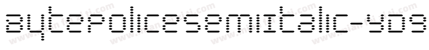 BytePoliceSemiItalic-YD9o字体转换