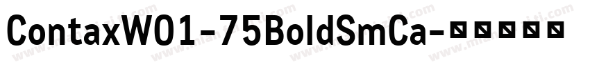 ContaxW01-75BoldSmCa字体转换