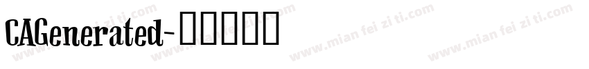 CAGenerated字体转换