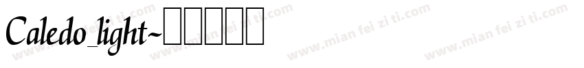 Caledo_light字体转换