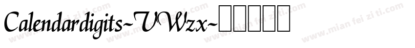 Calendardigits-VWzx字体转换