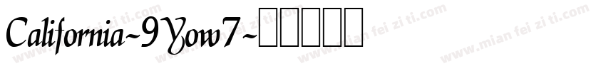 California-9Yow7字体转换