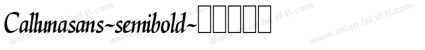 Callunasans-semibold字体转换