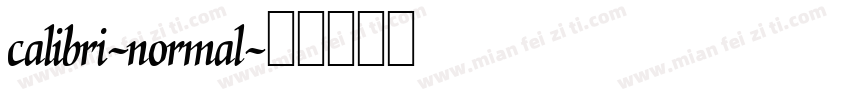 calibri-normal字体转换