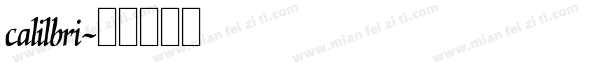 calilbri字体转换