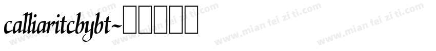 calliaritcbybt字体转换