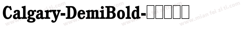 Calgary-DemiBold字体转换
