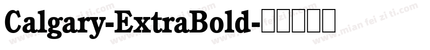Calgary-ExtraBold字体转换